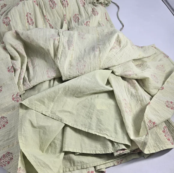 NEW A Loves A Floral V-Neck Ruffled Sleeve Tiered Maxi Dress XS - Picture 11 of 14